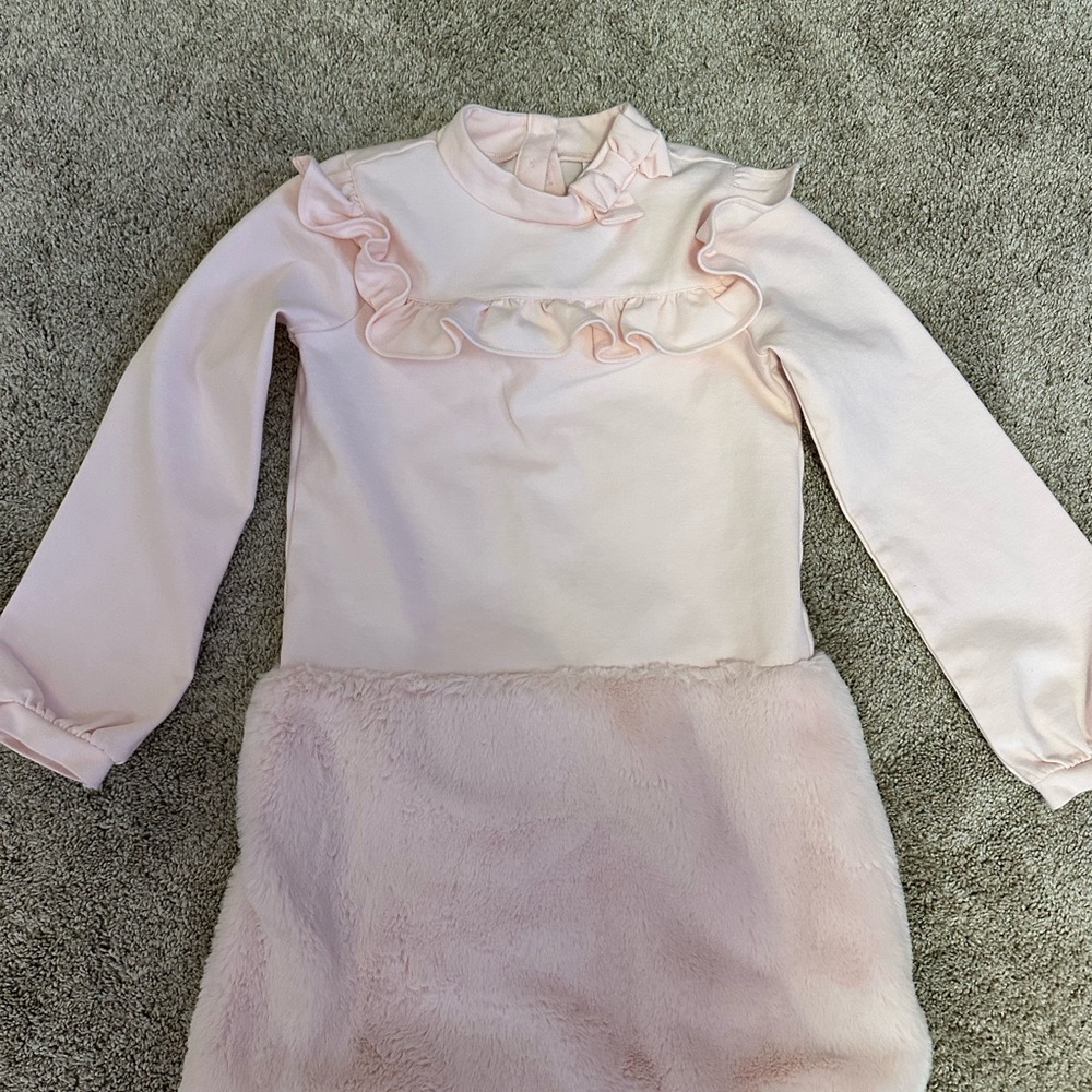 Janie and Jack Soft Pink Ruffle Dress